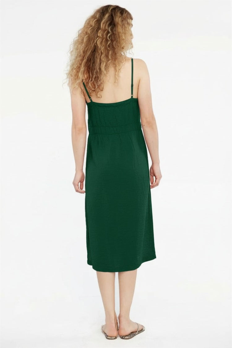 Alma Slip Dress - Green Leaf