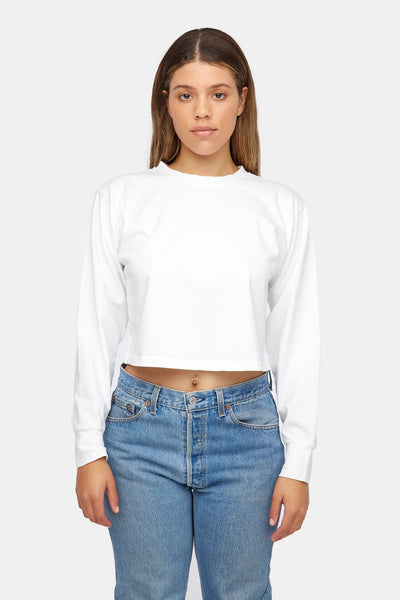 Longsleeve Boxy Tee - Whitewash