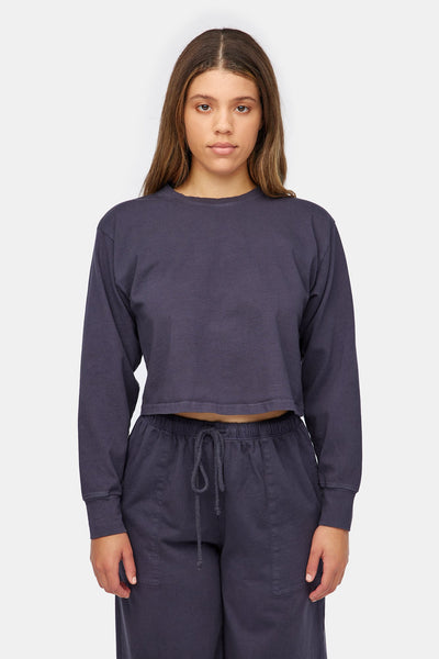 Longsleeve Boxy Tee - Charcoal