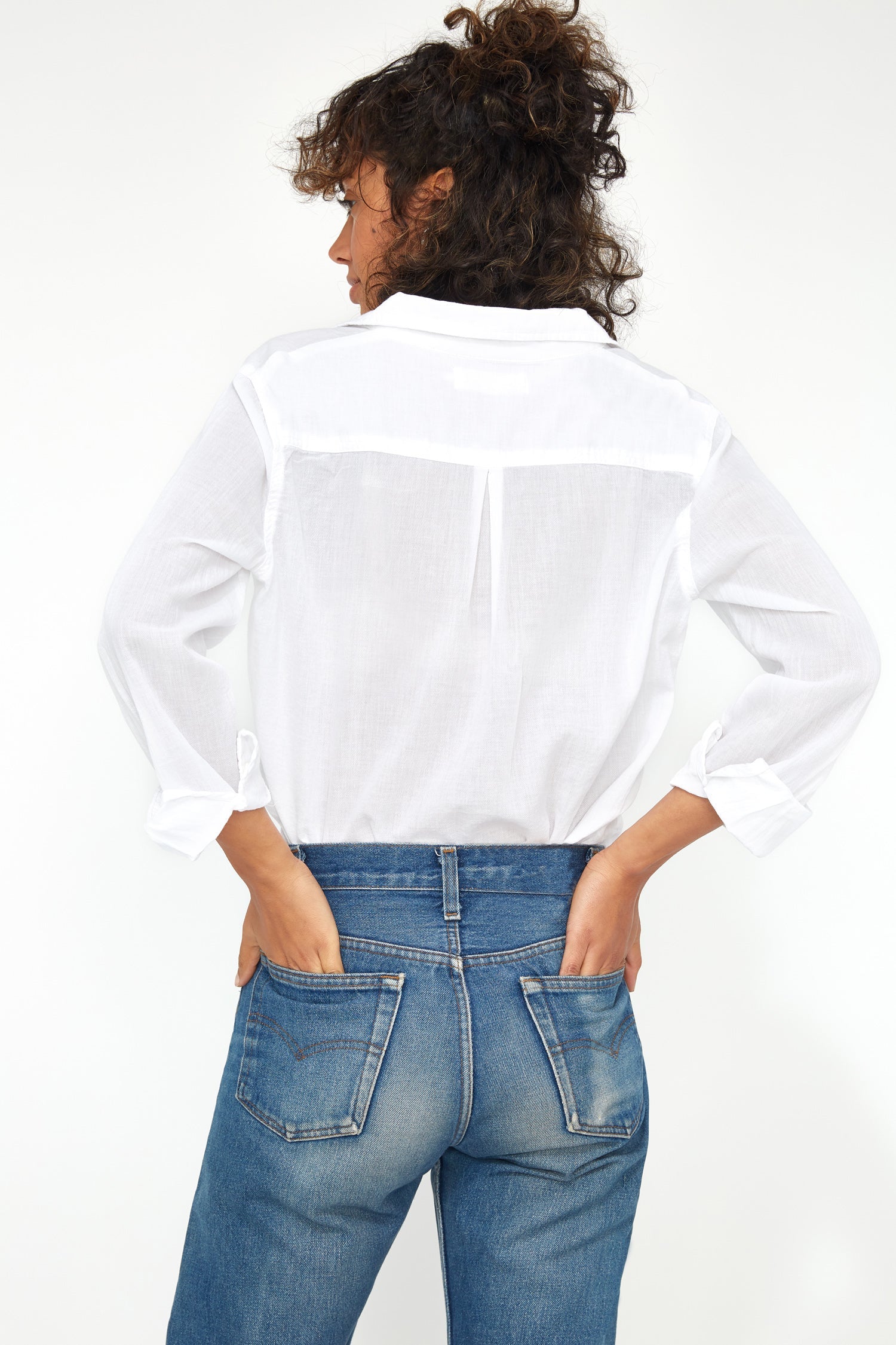Super Fine Nash Button Up - Whitewash