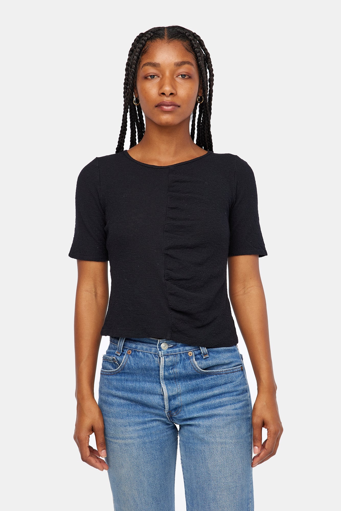 Ruched Tee - Tar