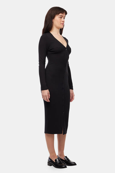 Ribbed Cardi Dress - Tar
