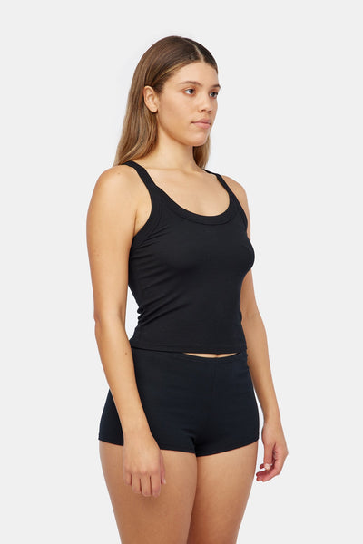 Ribbed Finn Tank - Tar