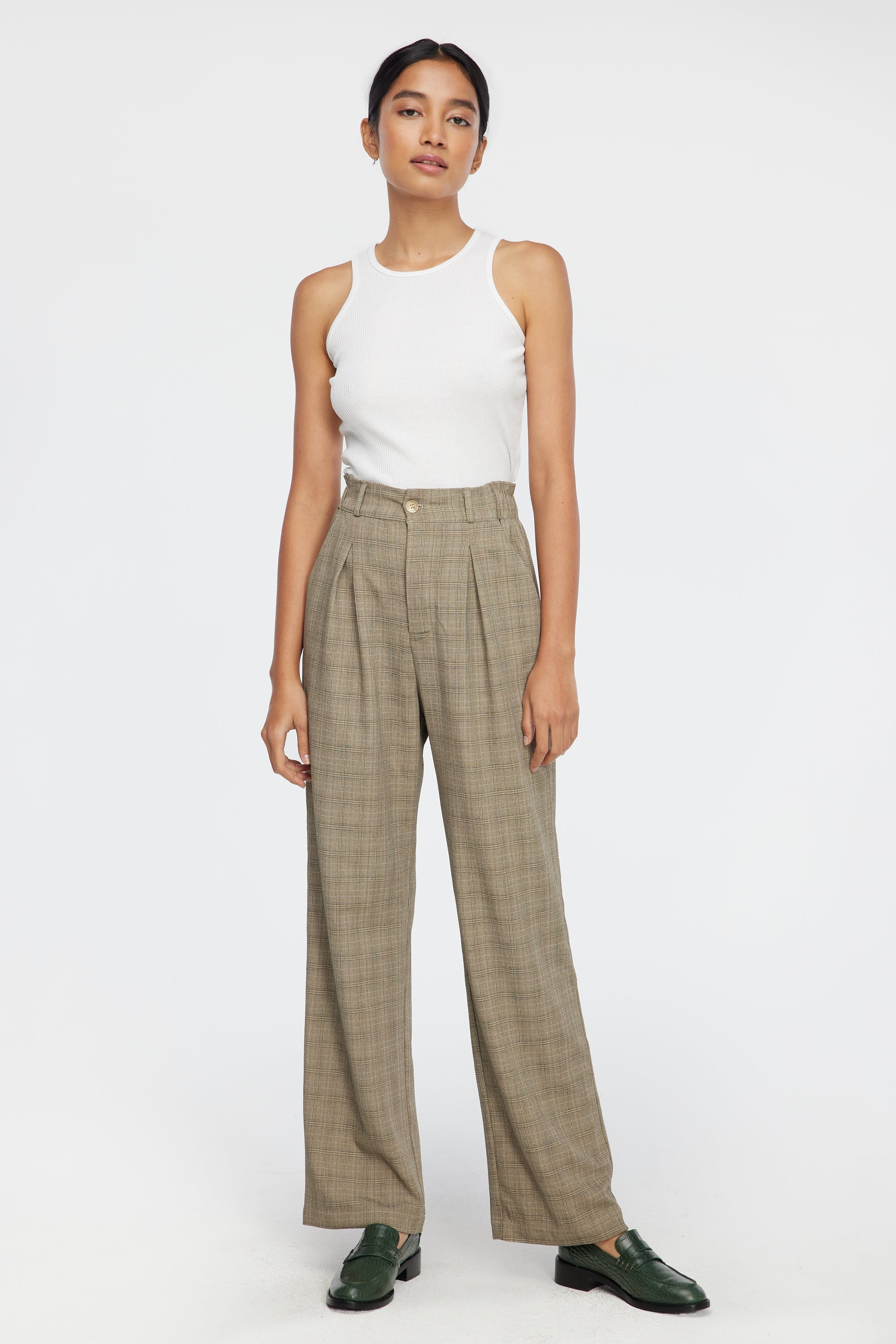 Paulie Trousers - Deadstock Camel Plaid