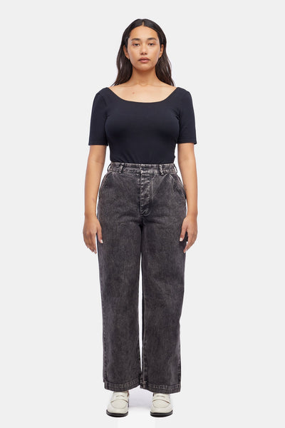 Aiden Trousers - Black Mineral Wash