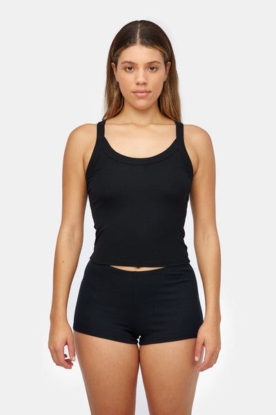 Ribbed Finn Tank - Tar