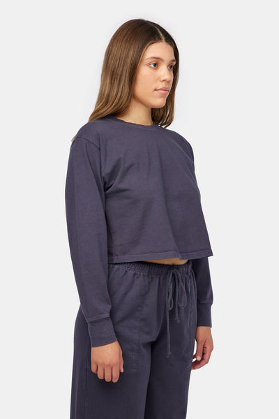 Longsleeve Boxy Tee - Charcoal