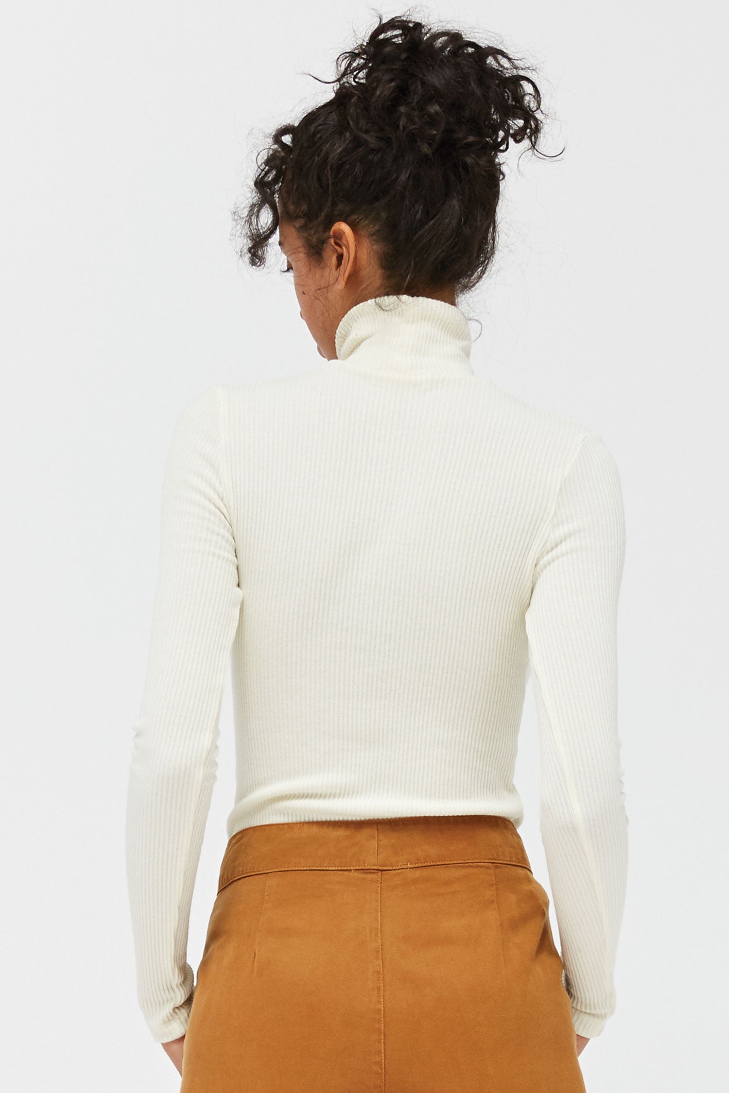 Sweater Rib Turtleneck - Panna Cotta