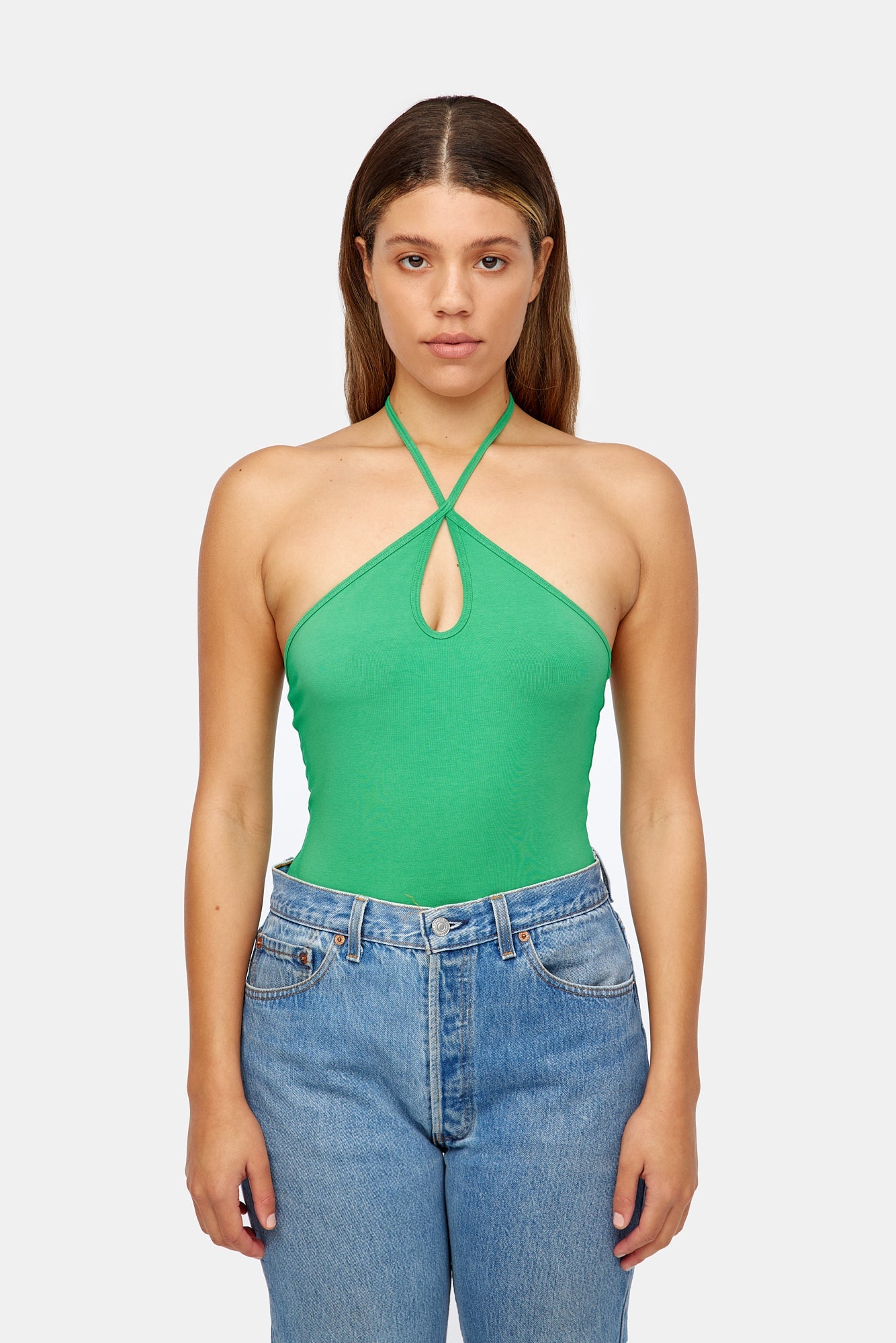 Fleur Bodysuit - Green Apple