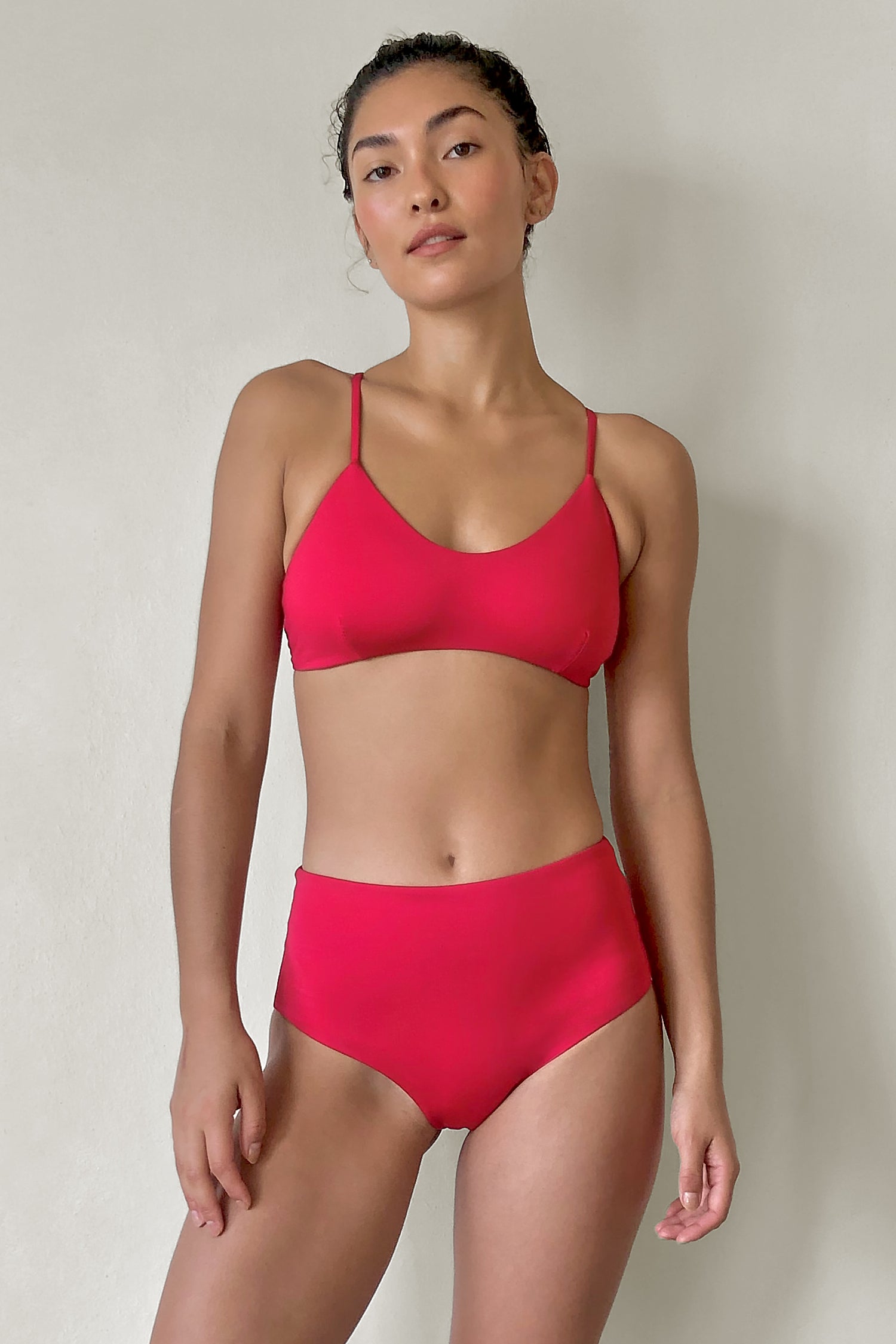 Sporty Tie Top - Cherry