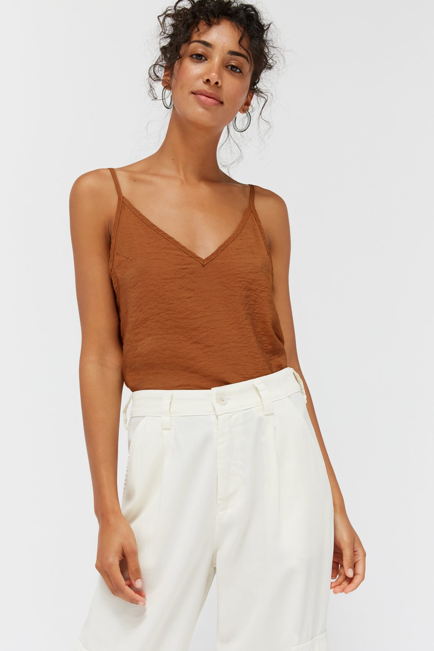 Sofia Slip Tank - Bourbon