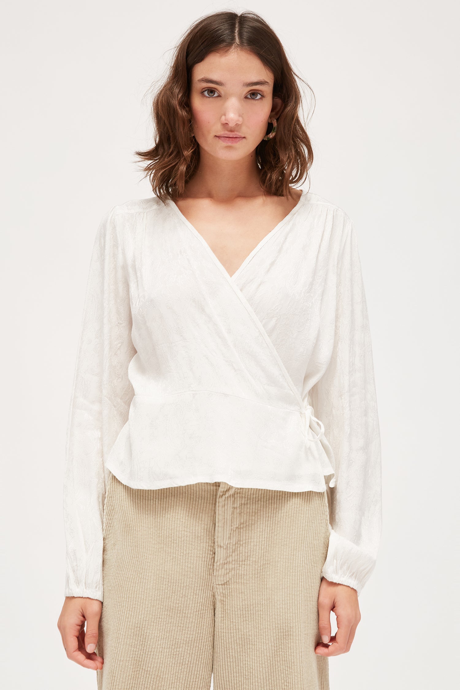Onyx Wrap Top - Panna Cotta