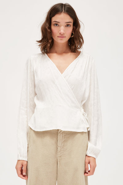 Onyx Wrap Top - Panna Cotta