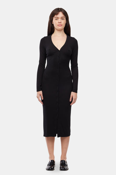 Ribbed Cardi Dress - Tar