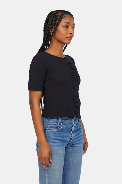 Ruched Tee - Tar