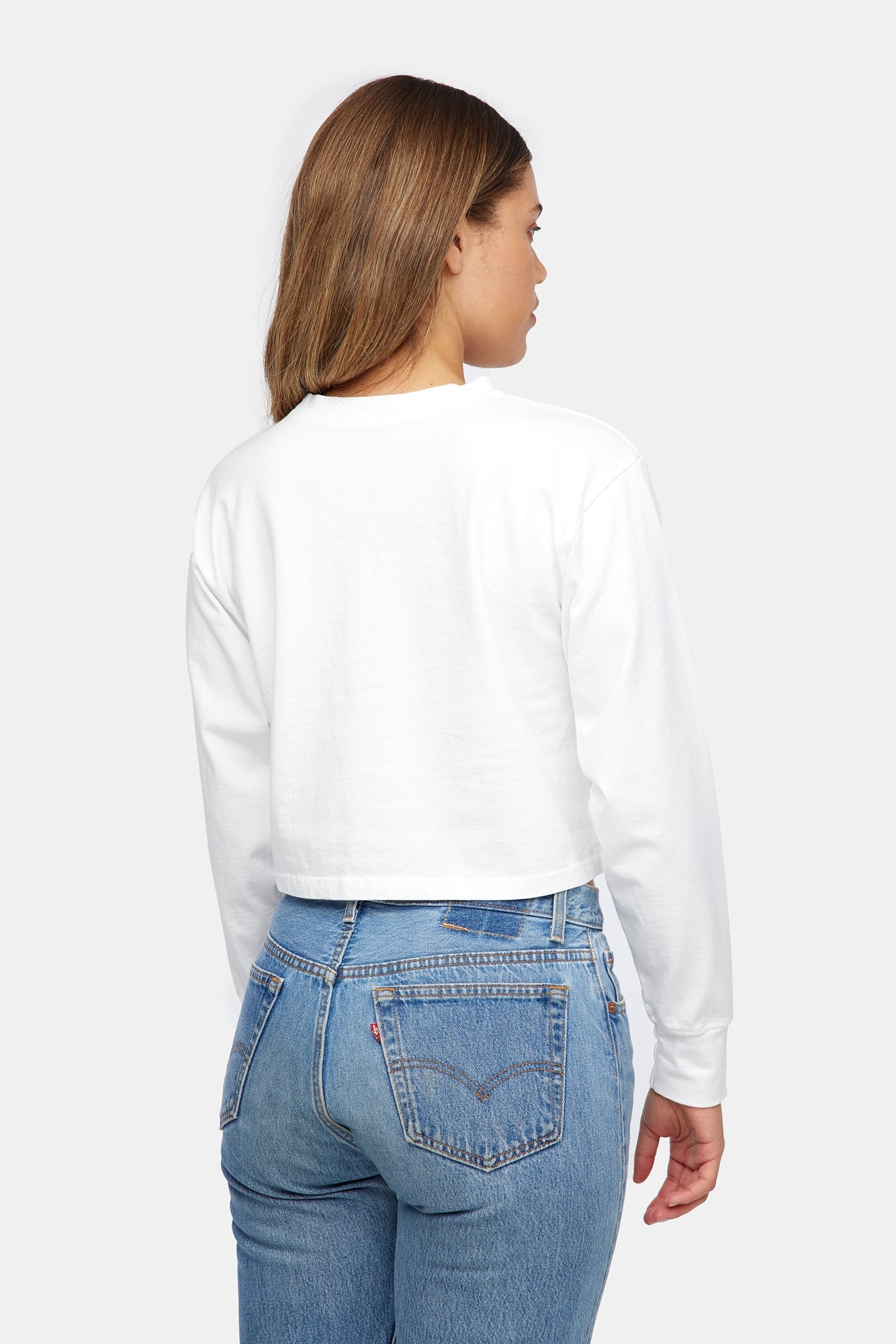 Longsleeve Boxy Tee - Whitewash