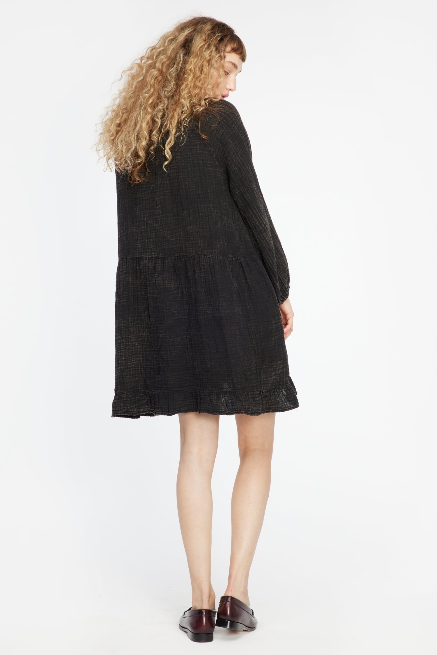 Gauze Keyla Dress - Black Mineral Wash