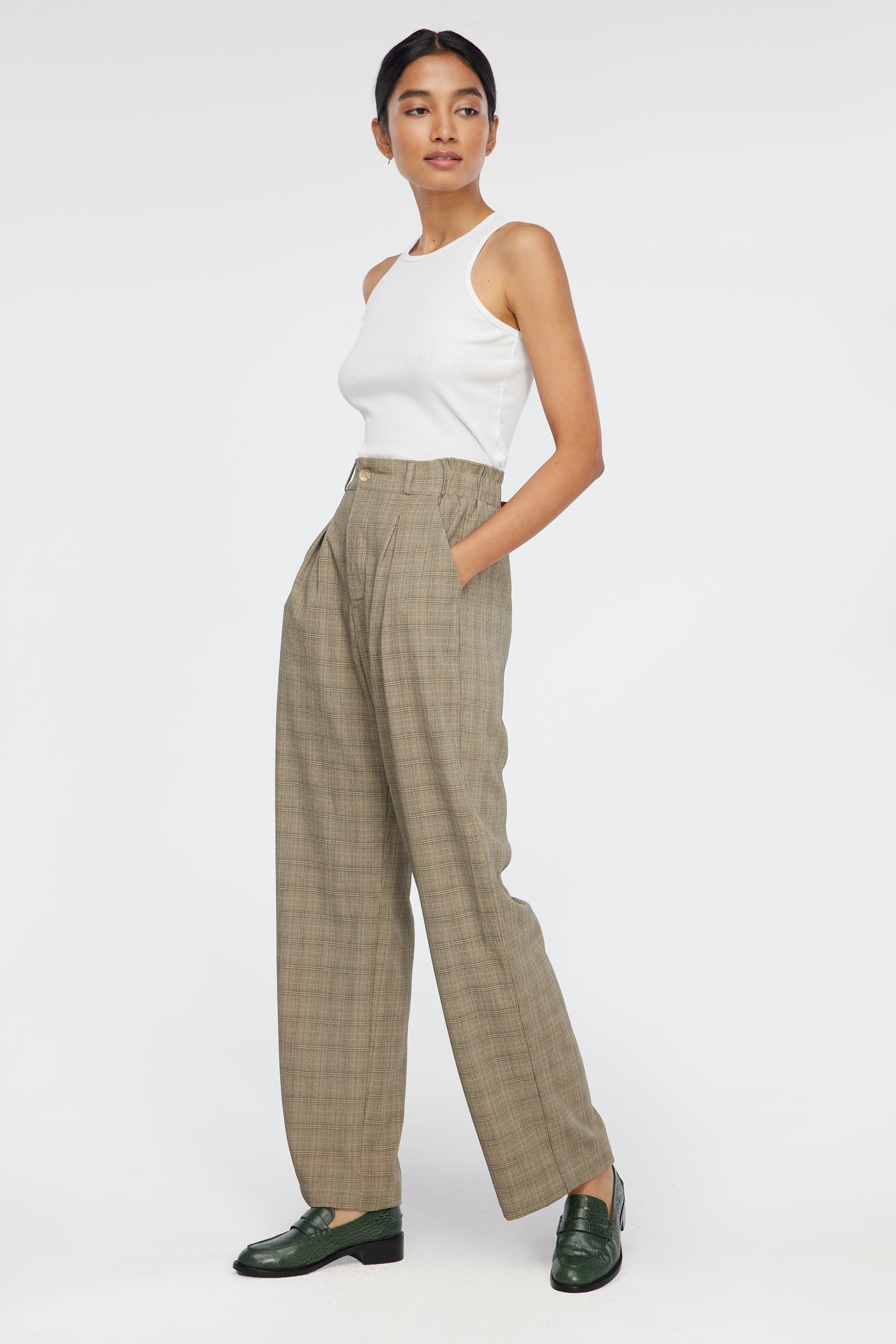 Paulie Trousers - Deadstock Camel Plaid