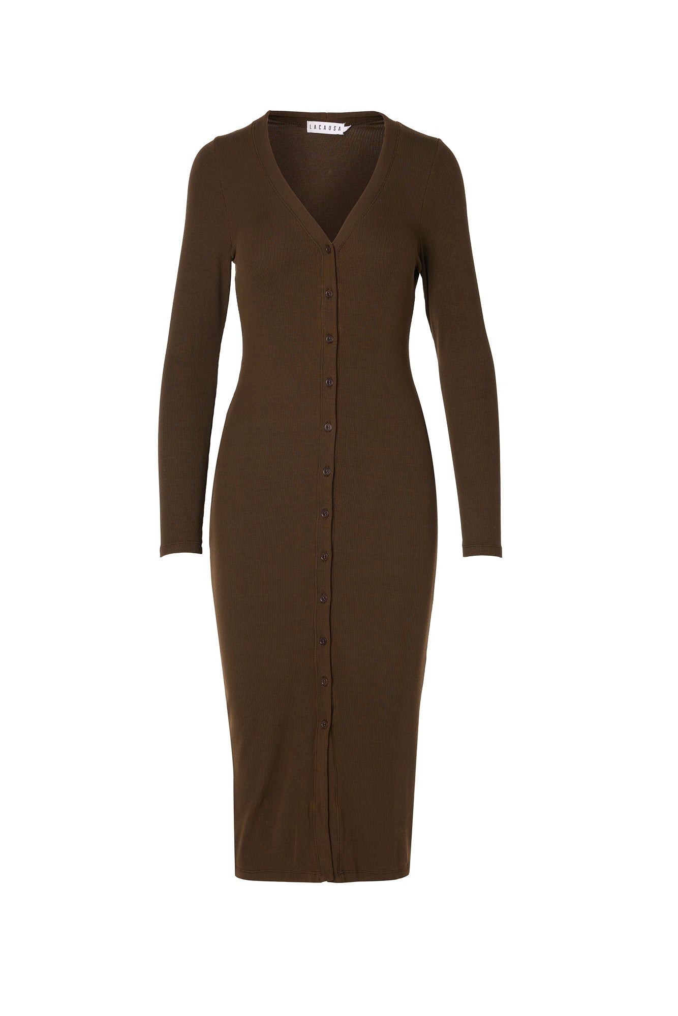 Ribbed Cardi Dress - Nori