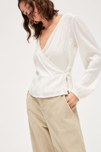 Onyx Wrap Top - Panna Cotta