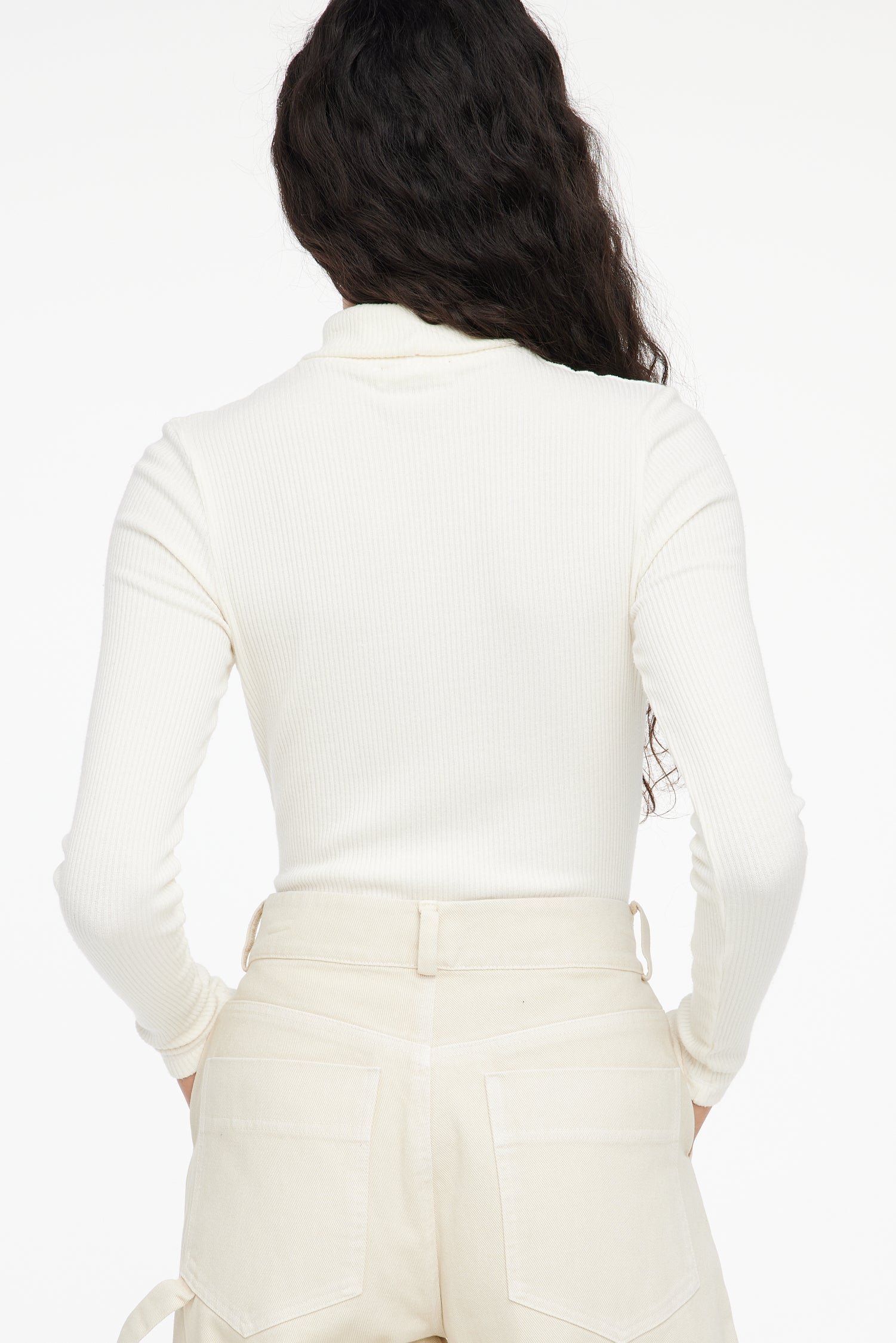Sweater Rib Turtleneck - Panna Cotta