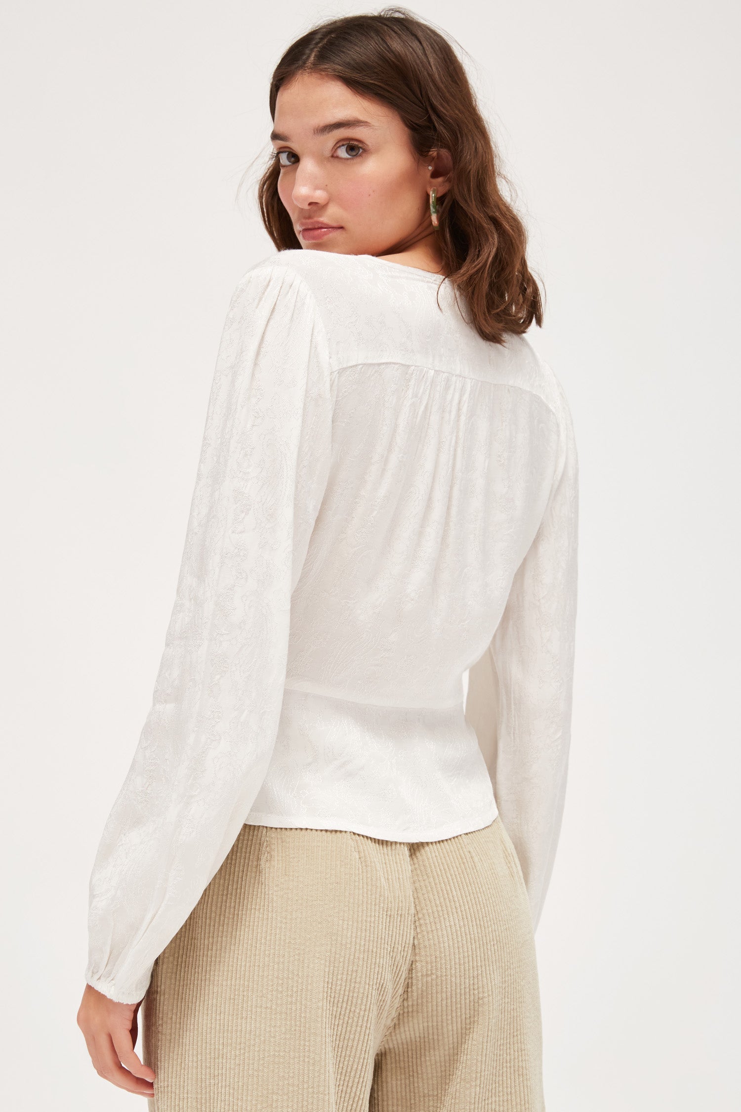 Onyx Wrap Top - Panna Cotta