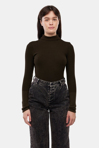 Sweater Rib Turtleneck - Nori
