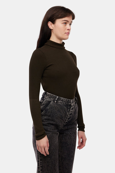 Sweater Rib Turtleneck - Nori