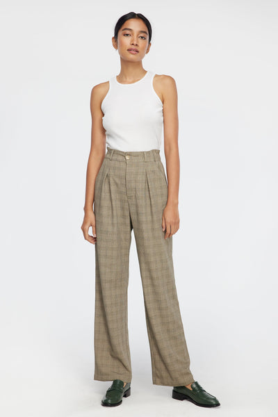 Paulie Trousers - Deadstock Camel Plaid