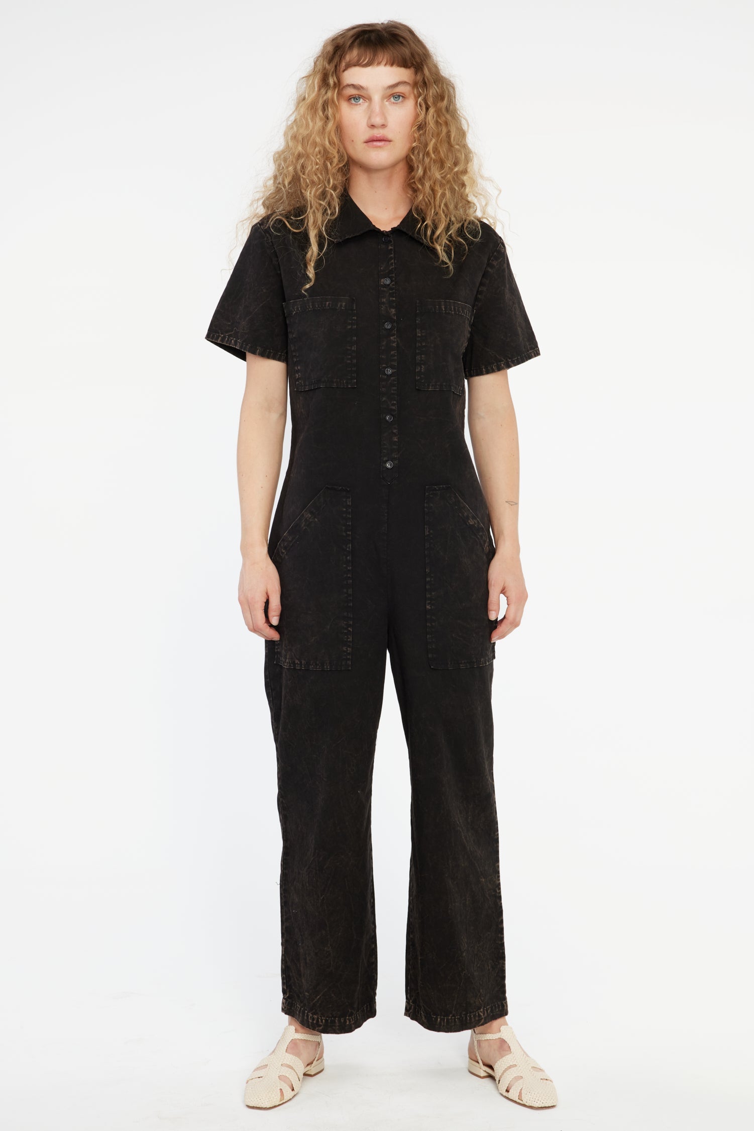 Lucky Jumpsuit - Black Mineral Wash