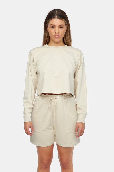 Longsleeve Boxy Tee - Sea Salt