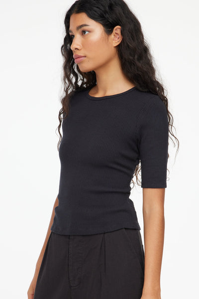 Sweater Rib Tee - Tar