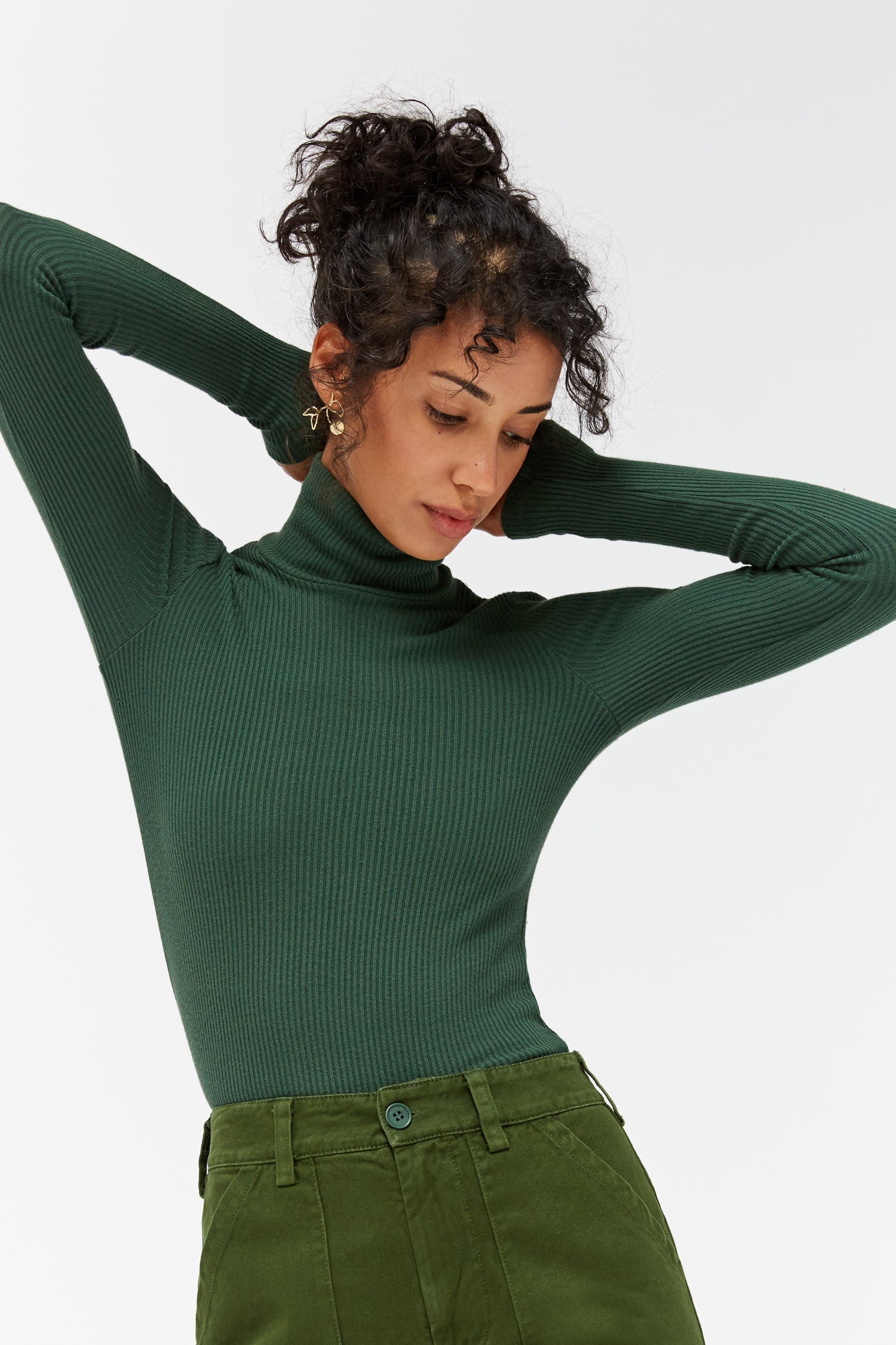 Sweater Rib Turtleneck - Absynthe