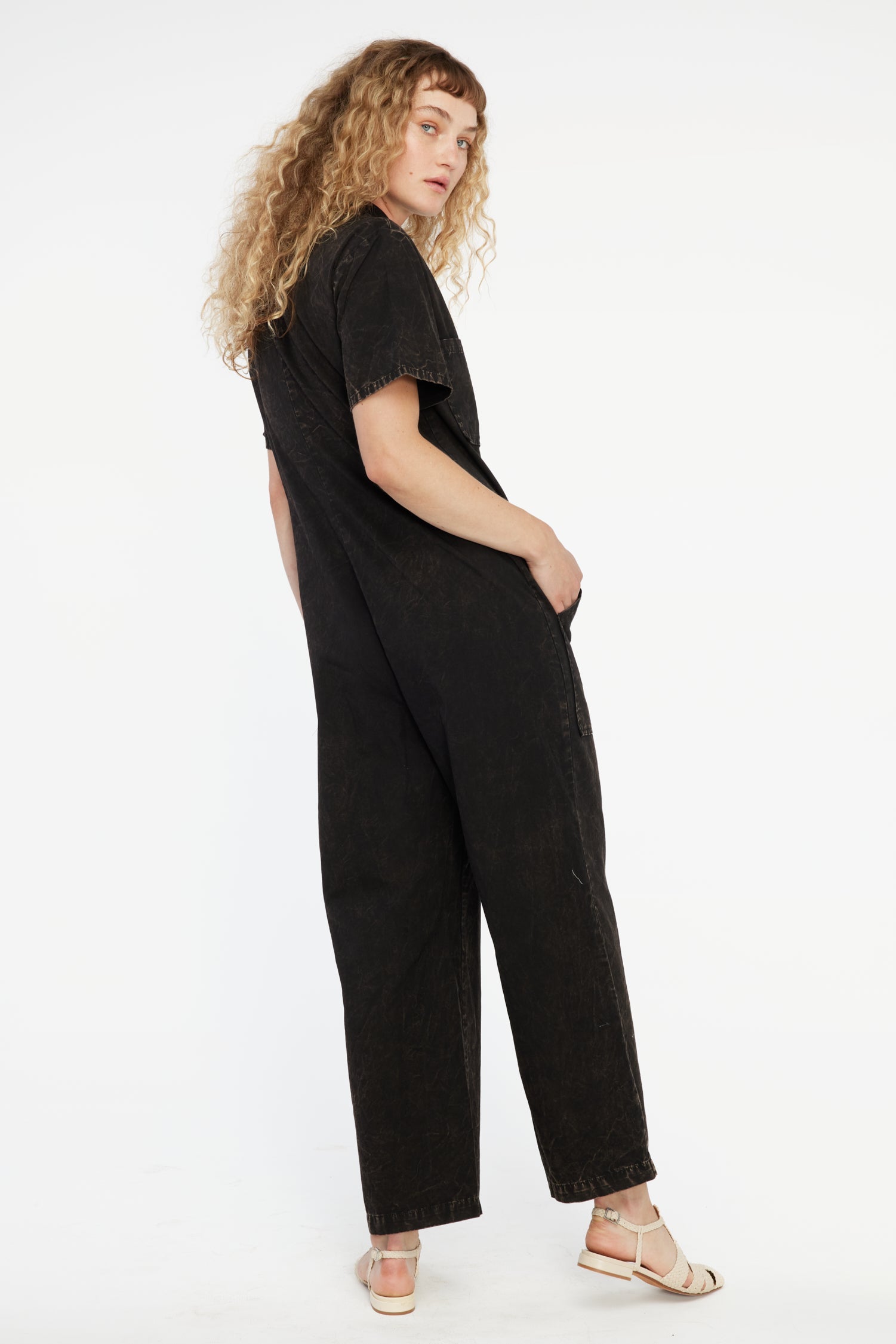 Lucky Jumpsuit - Black Mineral Wash