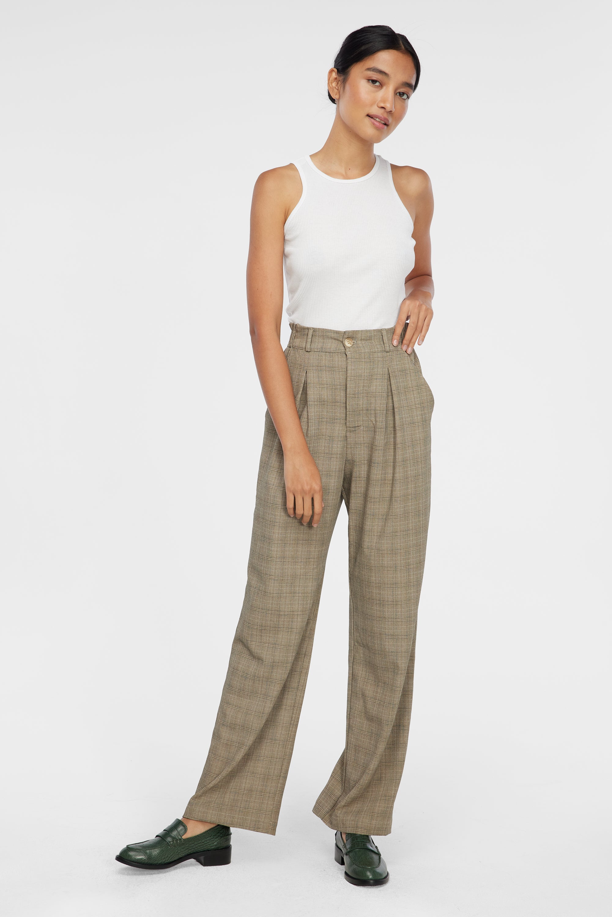 Paulie Trousers - Deadstock Camel Plaid