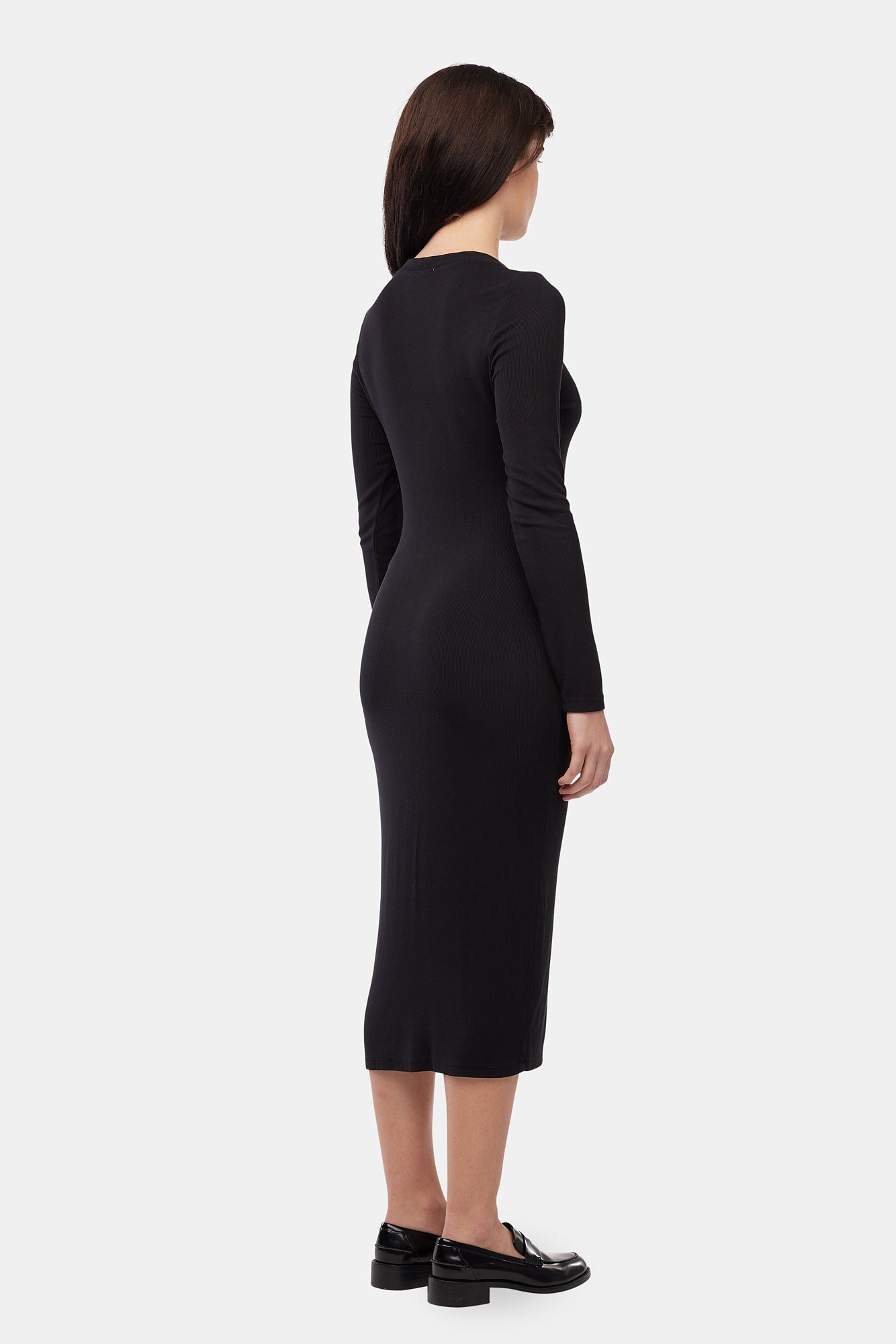 Ribbed Cardi Dress - Tar